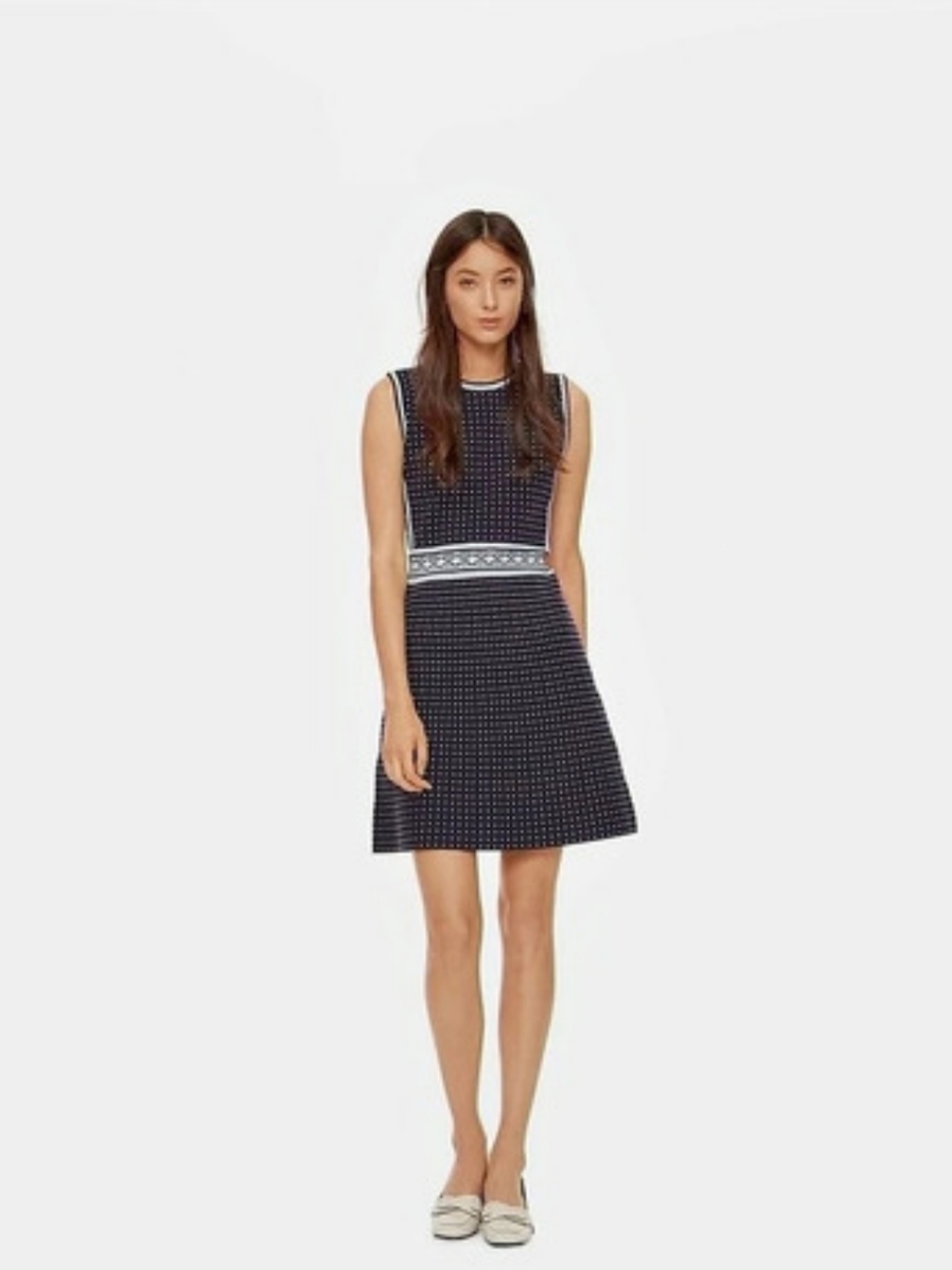 Tory Burch Paulina Dress Women's Mini Black & White